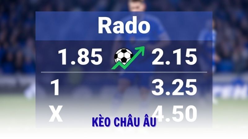 Kèo Châu Âu tập trung vào 3 kết quả thắng, thua hoặc hòa